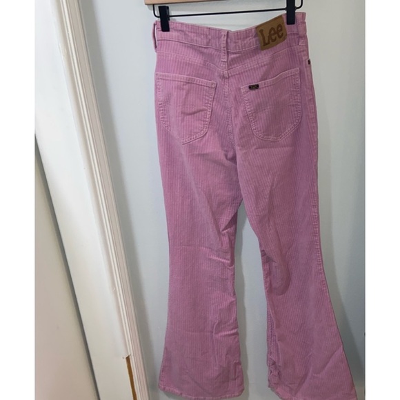 Lee Modern Limited Edition‎ pink corduroy high rise Flare Jeans size 28 - Picture 5 of 6